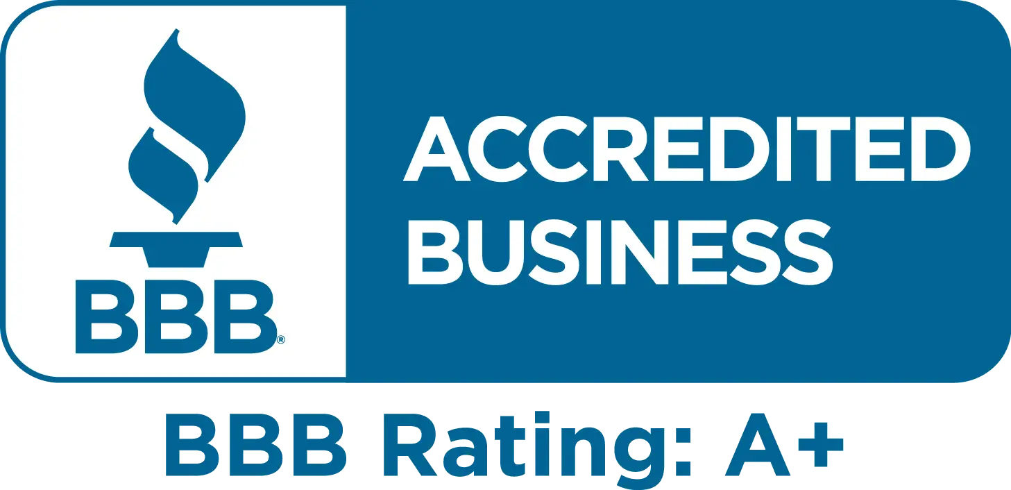 BBB Accredited Business A+ rating badge representing Human Medical Billing’s trusted and ethical business practices.
